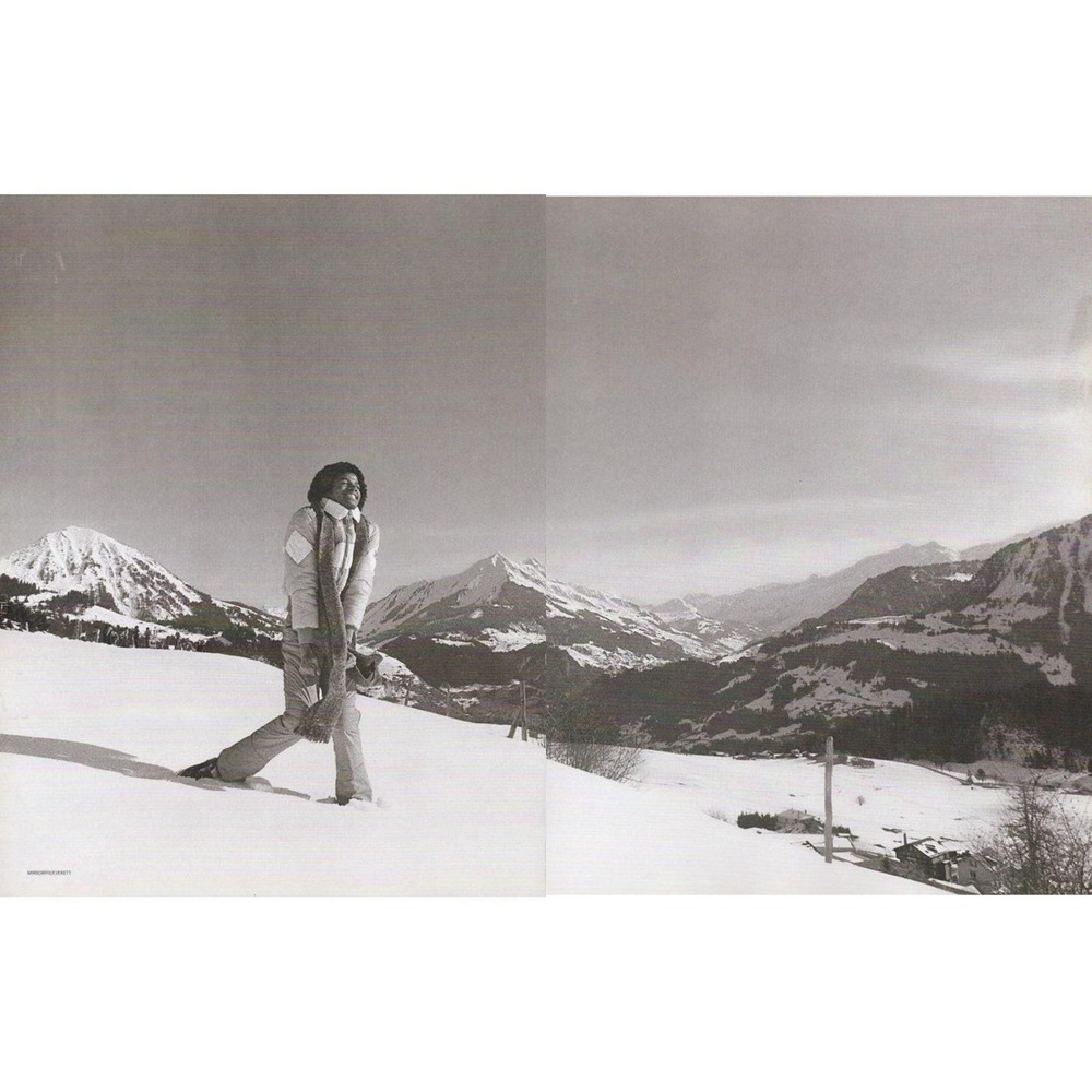 Michael Jackson c. 1970s Jackson 5 Era Snow Covered Mountain Black/White Print